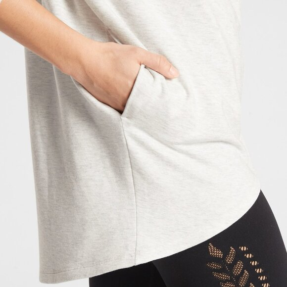 Athleta Women's Purana Wrap Style Hoodie Sweatshirt Fog Grey | Small - Picture 4 of 12